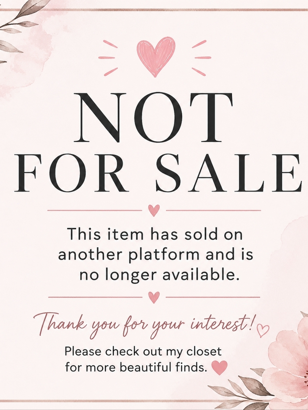 Not For Sale